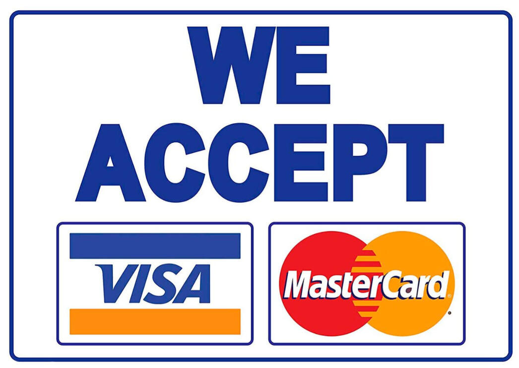 Card Payments Visa and Mastercard logos